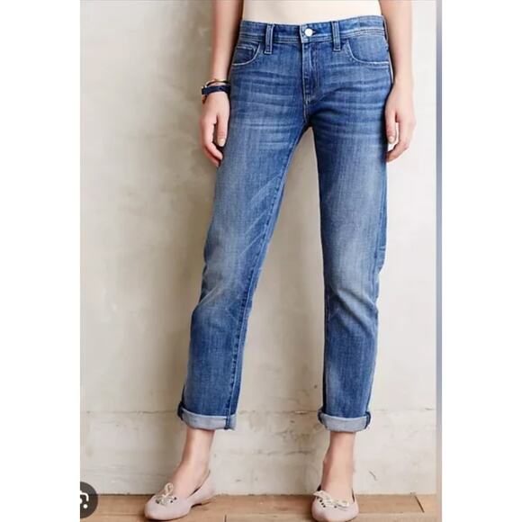 PILCRO HYPHEN JEANS WOMEN’S 27 BLUE MEDIUM WASH STRAIGHT LEG DENIM - Picture 1 of 9